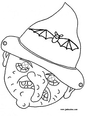 çocuklar için hazır kağıttan Korkunç Surat maskesi şablonu